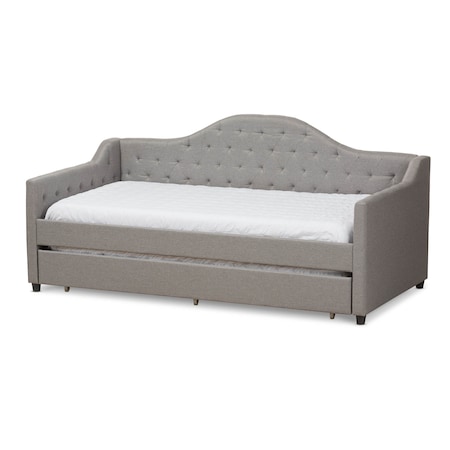 Baxton Studio Perry Modern Light Grey Daybed with Trundle 141-7928